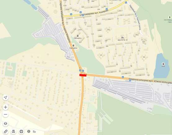 Схема рекламної площини за адресою Півден. - Кільцева -  Героїв Майдану  в центр