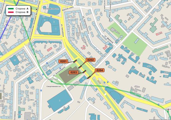 Схема рекламной плоскости по адресу Бассейная ул., 17 (1) Схема рекламной плоскости по адресу Бассейная ул., 17 (1)