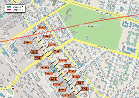 Схема рекламной плоскости по адресу Жилянская ул., 69-71. Схема рекламной плоскости по адресу Жилянская ул., 69-71.