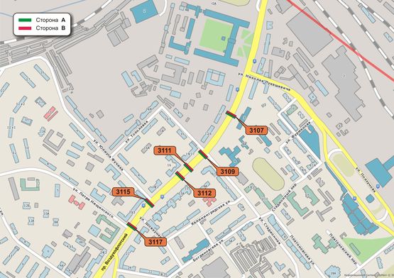 Схема рекламной плоскости по адресу Воздухофлотский пр, 11 Схема рекламной плоскости по адресу Воздухофлотский пр, 11