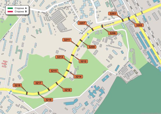 Схема рекламної площини за адресою Протасов Яр ул., Схема рекламної площини за адресою Протасов Яр ул.,