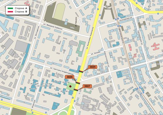 Схема рекламной плоскости по адресу Черновола, 37 ул. Схема рекламной плоскости по адресу Черновола, 37 ул.