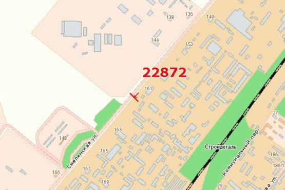 Схема рекламної площини за адресою Смілянська вул., 195 Схема рекламної площини за адресою Смілянська вул., 195