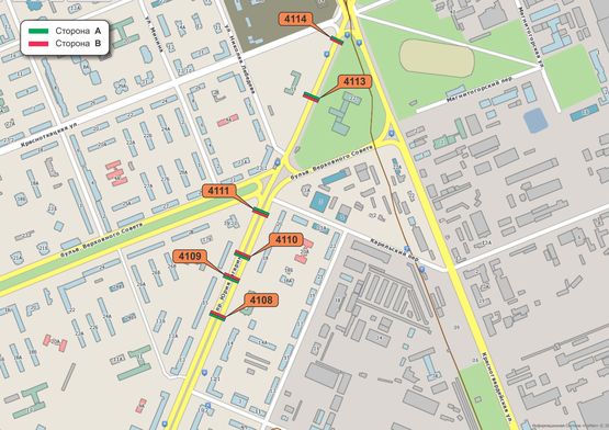 Схема рекламної площини за адресою Гагарина пр, 16 Схема рекламної площини за адресою Гагарина пр, 16