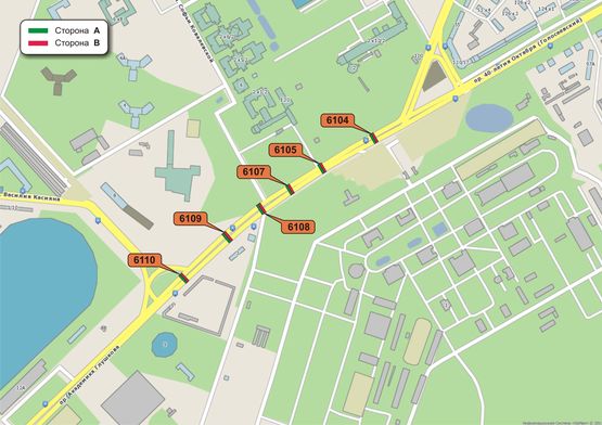 Схема рекламной плоскости по адресу Академика Глушкова пр, Схема рекламной плоскости по адресу Академика Глушкова пр,