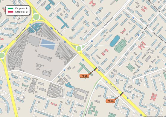 Схема рекламної площини за адресою Свободы пр, 8 Схема рекламної площини за адресою Свободы пр, 8