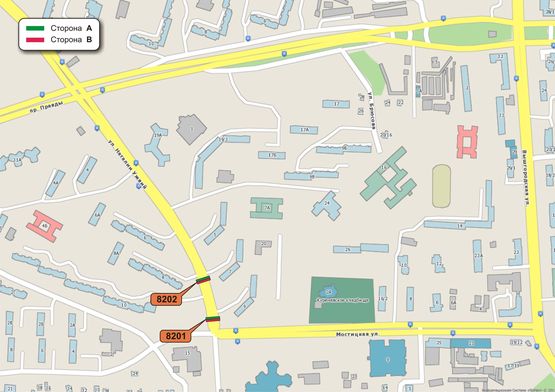 Схема рекламної площини за адресою Ужвий Н. ул., Схема рекламної площини за адресою Ужвий Н. ул.,