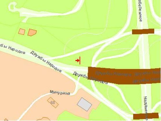 Схема рекламной плоскости по адресу Дружбы Народов бул., мост Патона Схема рекламной плоскости по адресу Дружбы Народов бул., мост Патона