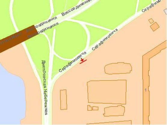 Схема рекламной плоскости по адресу Миколайчука Ивана ул., мост Патона, левый Схема рекламной плоскости по адресу Миколайчука Ивана ул., мост Патона, левый