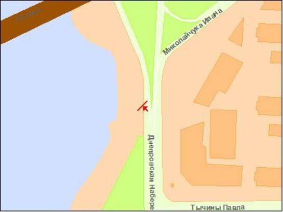 Схема рекламної площини за адресою Днепровская наб. / Миколайчука Ивана ул. Схема рекламної площини за адресою Днепровская наб. / Миколайчука Ивана ул.