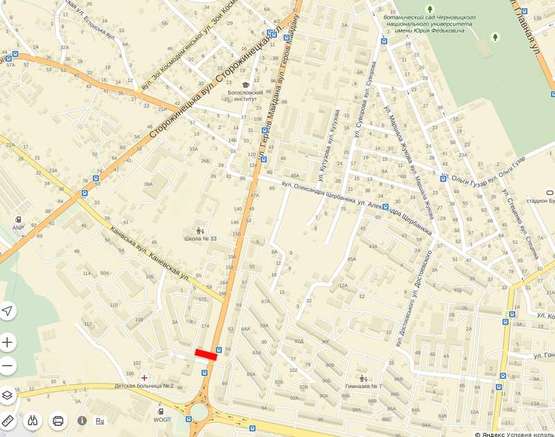 Схема рекламной плоскости по адресу Героїв Майдану,174