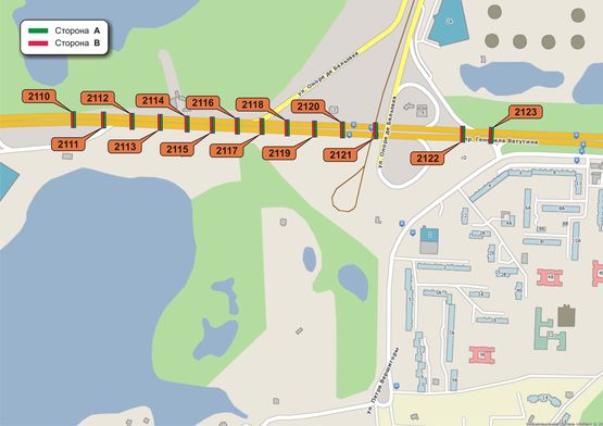 Схема рекламной плоскости по адресу Ватутина пр, Схема рекламной плоскости по адресу Ватутина пр,