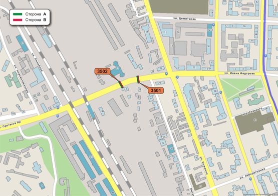 Схема рекламної площини за адресою Федорова И. ул., 34 Схема рекламної площини за адресою Федорова И. ул., 34