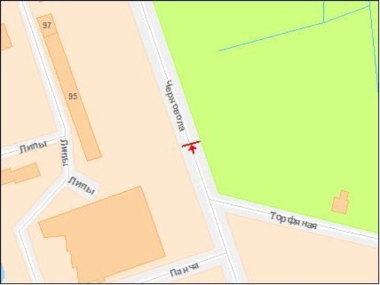 Схема рекламної площини за адресою Черновола В пр, от центра