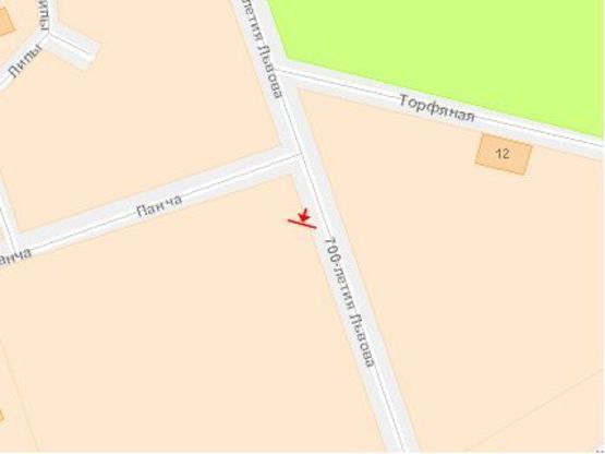 Схема рекламної площини за адресою Черновола В пр / Панча ул, в центр