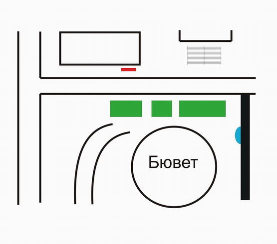 Схема рекламной плоскости по адресу біля бювету