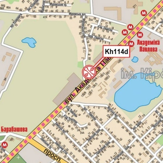 Схема рекламной плоскости по адресу Павлова Ак. ул., 120/4, (АЗС "Shell", маркет "ЕРА", Трактирь "Артель", СТО, Автотехцентр,дом электроники "Target"), направл. Московского просп., призма