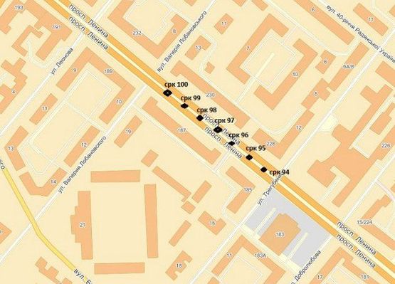 Схема рекламной плоскости по адресу вул. Трегубенка — вул. Лобановського Схема рекламной плоскости по адресу вул. Трегубенка — вул. Лобановського