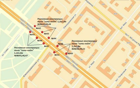 Схема рекламної площини за адресою пр. Соборний — готель "Дніпро", №3 Схема рекламної площини за адресою пр. Соборний — готель "Дніпро", №3