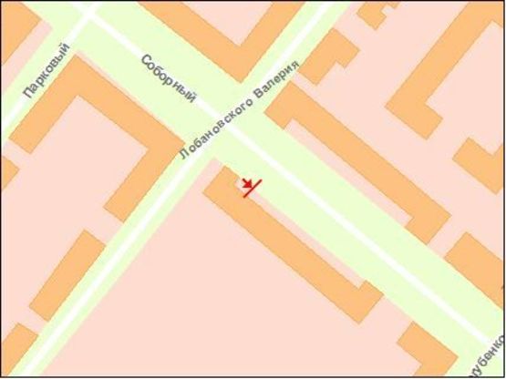 Схема рекламної площини за адресою пр. Соборний — вул. Трегубенка, №1