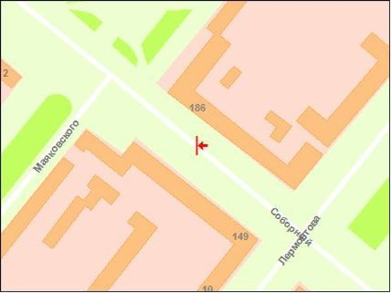 Схема рекламной плоскости по адресу вул. Маяковського — вул. Лермонтова Схема рекламной плоскости по адресу вул. Маяковського — вул. Лермонтова