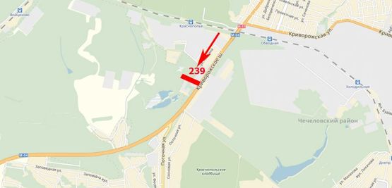 Схема рекламної площини за адресою Криворізьке шосе, виїзд з міста Схема рекламної площини за адресою Криворізьке шосе, виїзд з міста