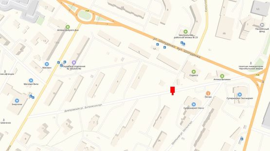 Схема рекламной плоскости по адресу Ул. Днепровская, 360 м. после поворота с Мазепи на ул. Днепровскую справа