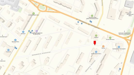 Схема рекламної площини за адресою Ул. Днепровская, 400 м. после поворота с Мазепи на ул. Днепровскую справа