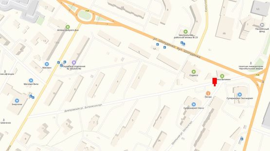 Схема рекламної площини за адресою Ул. Днепровская, 450  м. после поворота с Мазепи на ул. Днепровскую справа