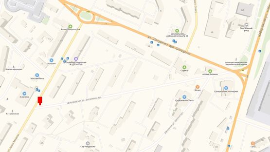 Схема рекламной плоскости по адресу Ул. Днепровская, после поворота с Мазепи на ул. Днепровскую слева