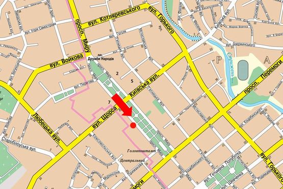 Схема рекламной плоскости по адресу проспект Мира, 40, 1-я школа (сторона А)