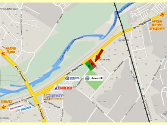 Схема рекламной плоскости по адресу Надрічна   (автосалони) №1