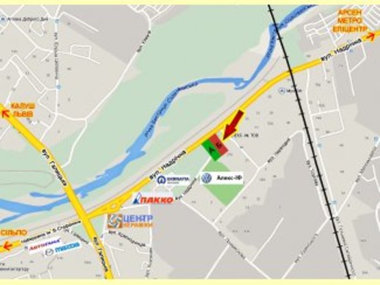 Схема рекламной плоскости по адресу Надрічна   (автосалони) №2