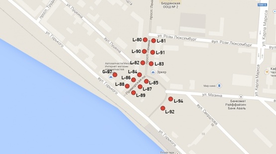 Схема рекламной плоскости по адресу Азовський пр. (біля кафе Чао Какао) Схема рекламной плоскости по адресу Азовський пр. (біля кафе Чао Какао)