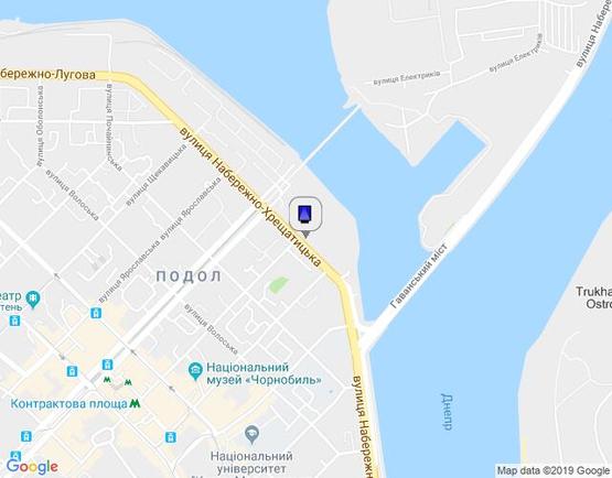 Схема рекламної площини за адресою Набережно-Хрещатицька Вул., Напроти Буд. 33 Схема рекламної площини за адресою Набережно-Хрещатицька Вул., Напроти Буд. 33