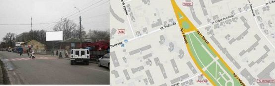 Схема рекламной плоскости по адресу Пр-т Миру 48