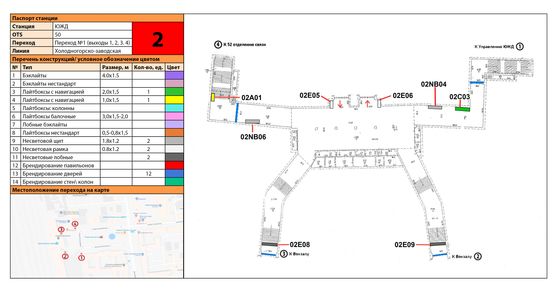 Схема рекламной плоскости по адресу Станция метро: Южный Вокзал, К 52 отделению связи Схема рекламной плоскости по адресу Станция метро: Южный Вокзал, К 52 отделению связи