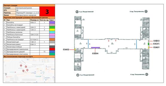 Схема рекламної площини за адресою Станция метро: Центральный Рынок, К Рынку Схема рекламної площини за адресою Станция метро: Центральный Рынок, К Рынку