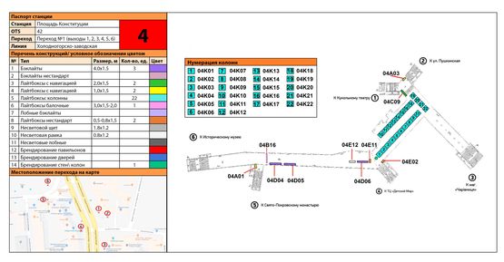 Схема рекламной плоскости по адресу Станция метро: Майдан Конституции, Пеш. переход, к Свято-Покровскому монастырю Схема рекламной плоскости по адресу Станция метро: Майдан Конституции, Пеш. переход, к Свято-Покровскому монастырю