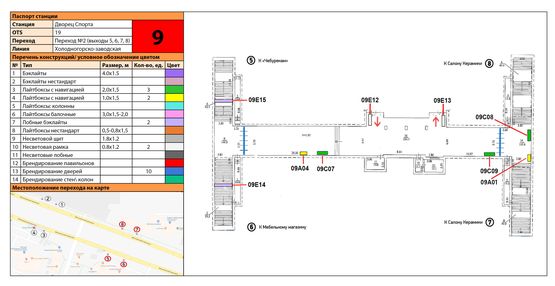 Схема рекламної площини за адресою Станция метро: Дв. Спорта, к Дому мебели 5 и6 Схема рекламної площини за адресою Станция метро: Дв. Спорта, к Дому мебели 5 и6