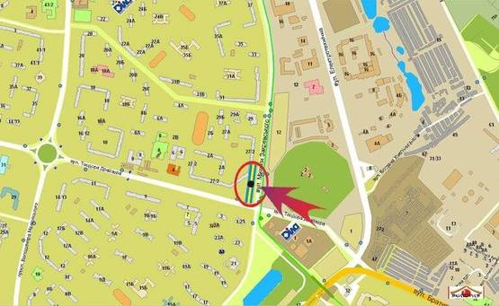 Схема рекламної площини за адресою Драйзера/Закревского (А)