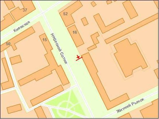 Схема рекламної площини за адресою Zt cl010 вул.Московська,14 м-н"Фурор"№5 Б