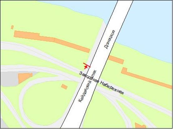 Схема рекламної площини за адресою Кайдакський міст/Кайдакский мост, поток движения на левый берег, в сторону ТЦ Караван