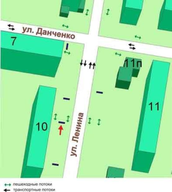 Схема рекламної площини за адресою пр.Мира,10, "Техносток", №009-В