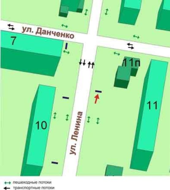 Схема рекламной плоскости по адресу пр.Мира, 11, №011-А