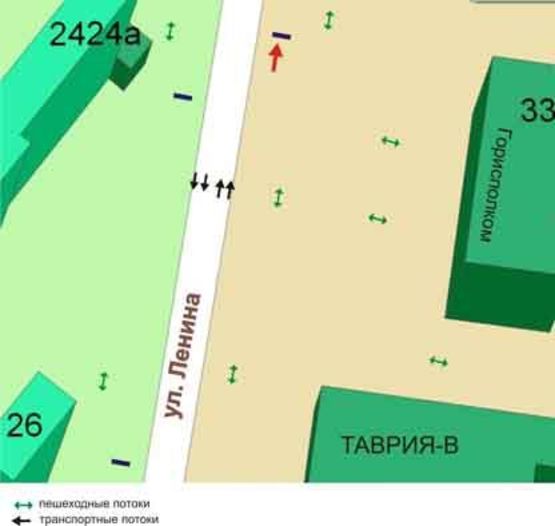 Схема рекламной плоскости по адресу пр.Мира, 33, №032-А