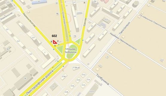 Схема рекламной плоскости по адресу пл. Толбухина