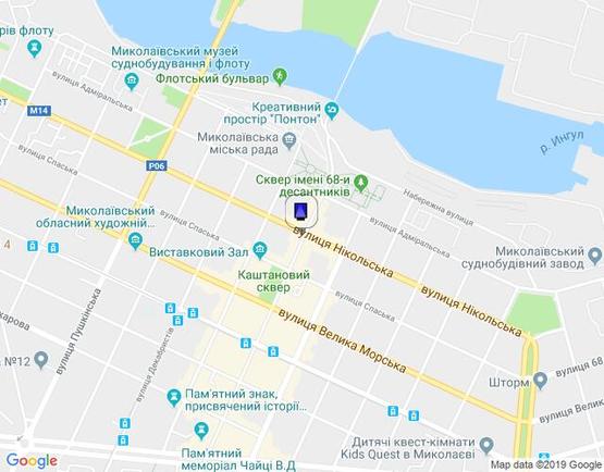 Схема рекламной плоскости по адресу вул.Соборна - вул.Нікольська Схема рекламной плоскости по адресу вул.Соборна - вул.Нікольська