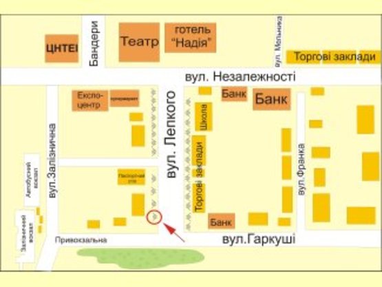 Схема рекламной плоскости по адресу вул. Лепкого 48 №26 ст Б