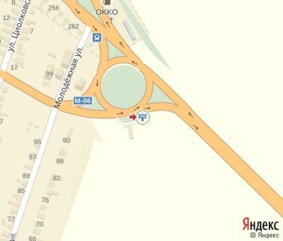 Схема рекламної площини за адресою Выезд из города на Мукачево, АЗС "Укрнафта"